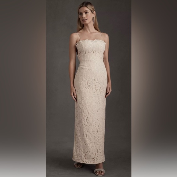 Champagne Anthropologie Formal Dress - Picture 2 of 8